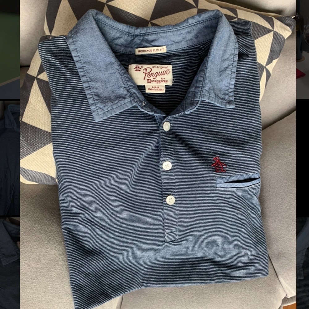 Penguin polo shirt, size Large